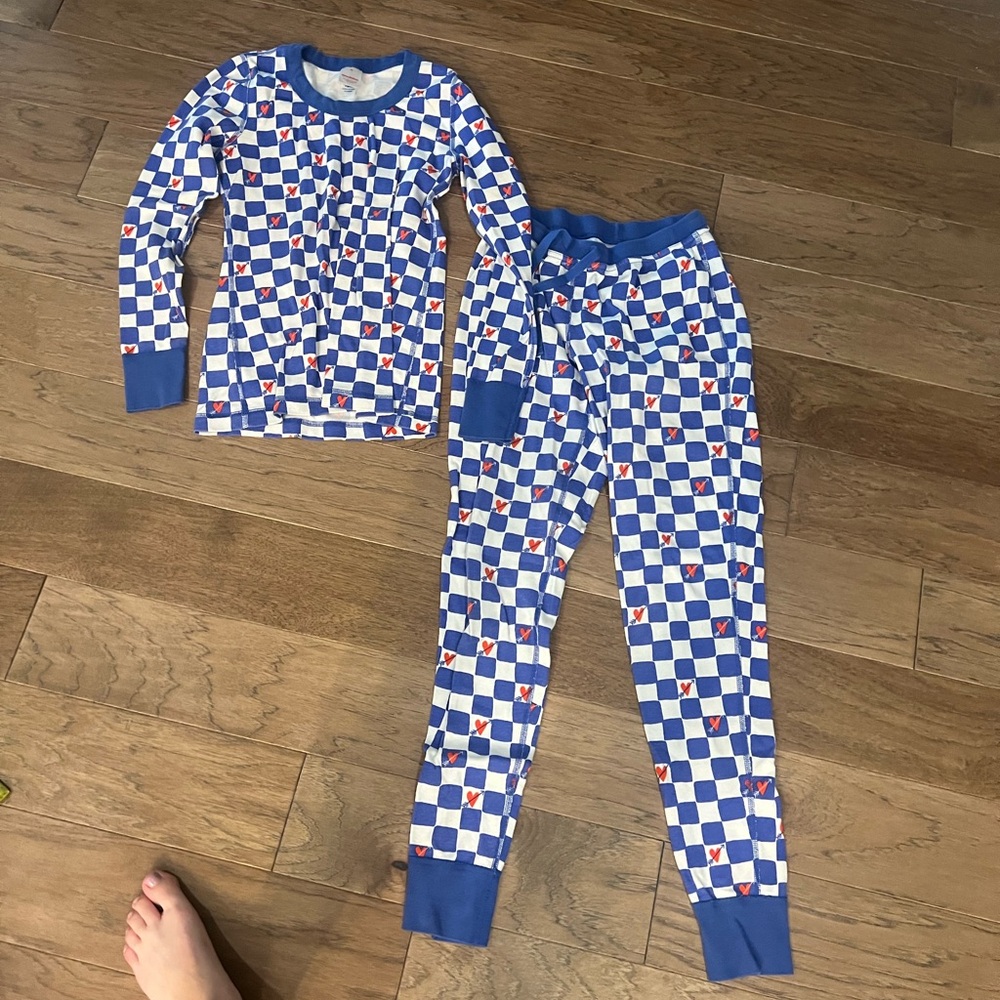 Blue and White Checkered women’s Pajamas